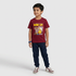 Boys Cotton Crew Neck Graphitee