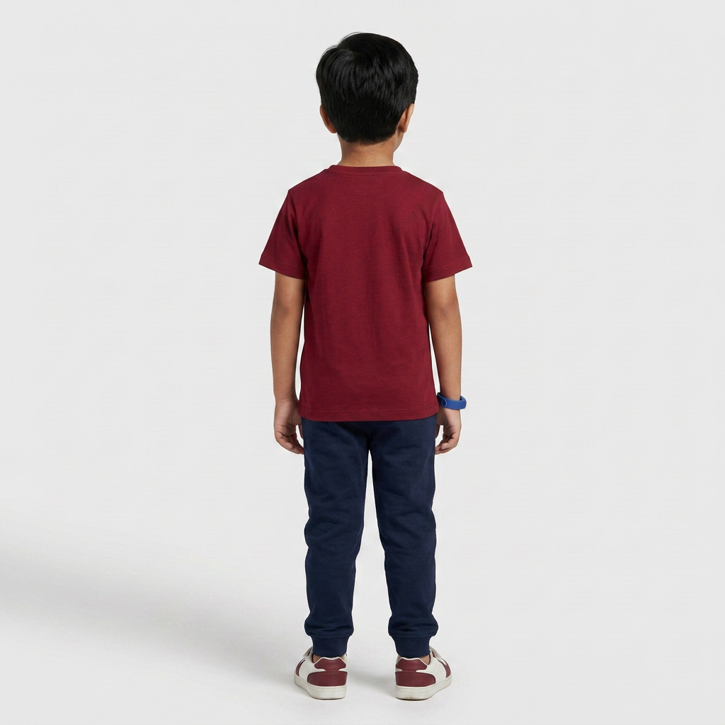 Boys Cotton Crew Neck Graphitee