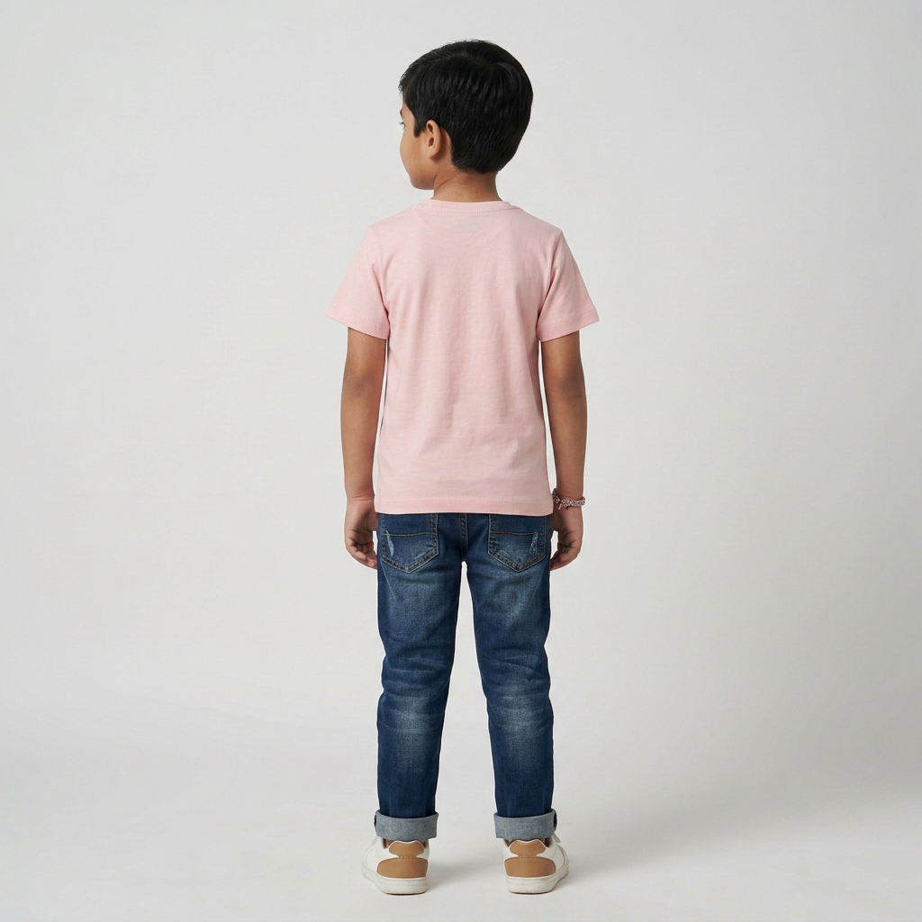 Boys Cotton Crew Neck Graphitee