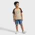Boys Cotton Crew Neck Graphitee