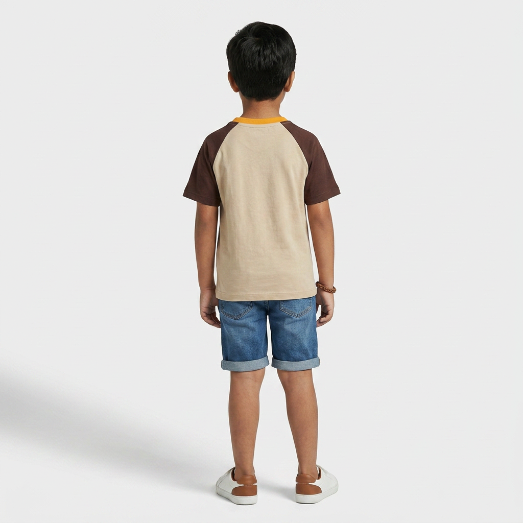 Boys Cotton Crew Neck Graphitee