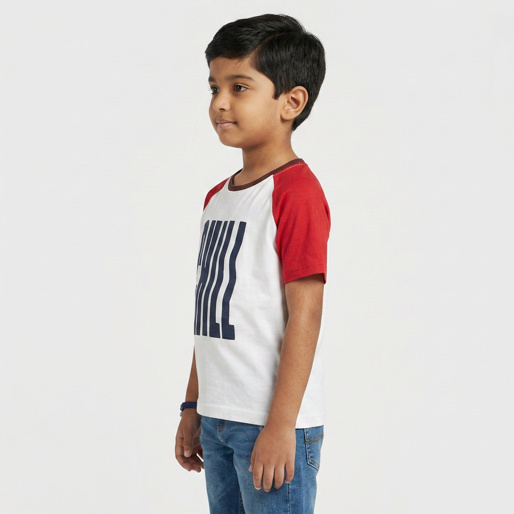 Boys Cotton Crew Neck Graphitee