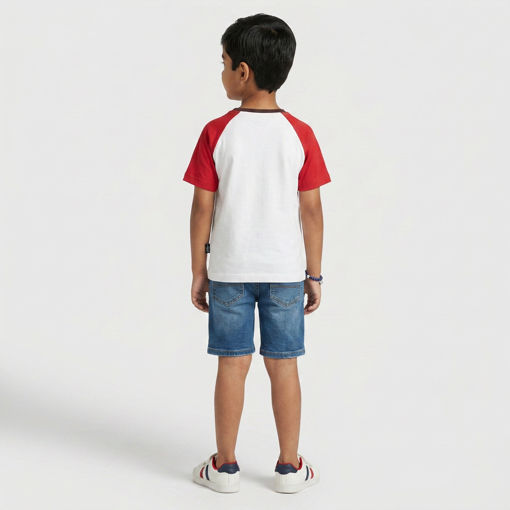 Boys Cotton Crew Neck Graphitee