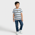 Boys Cotton Crew Neck Graphitee