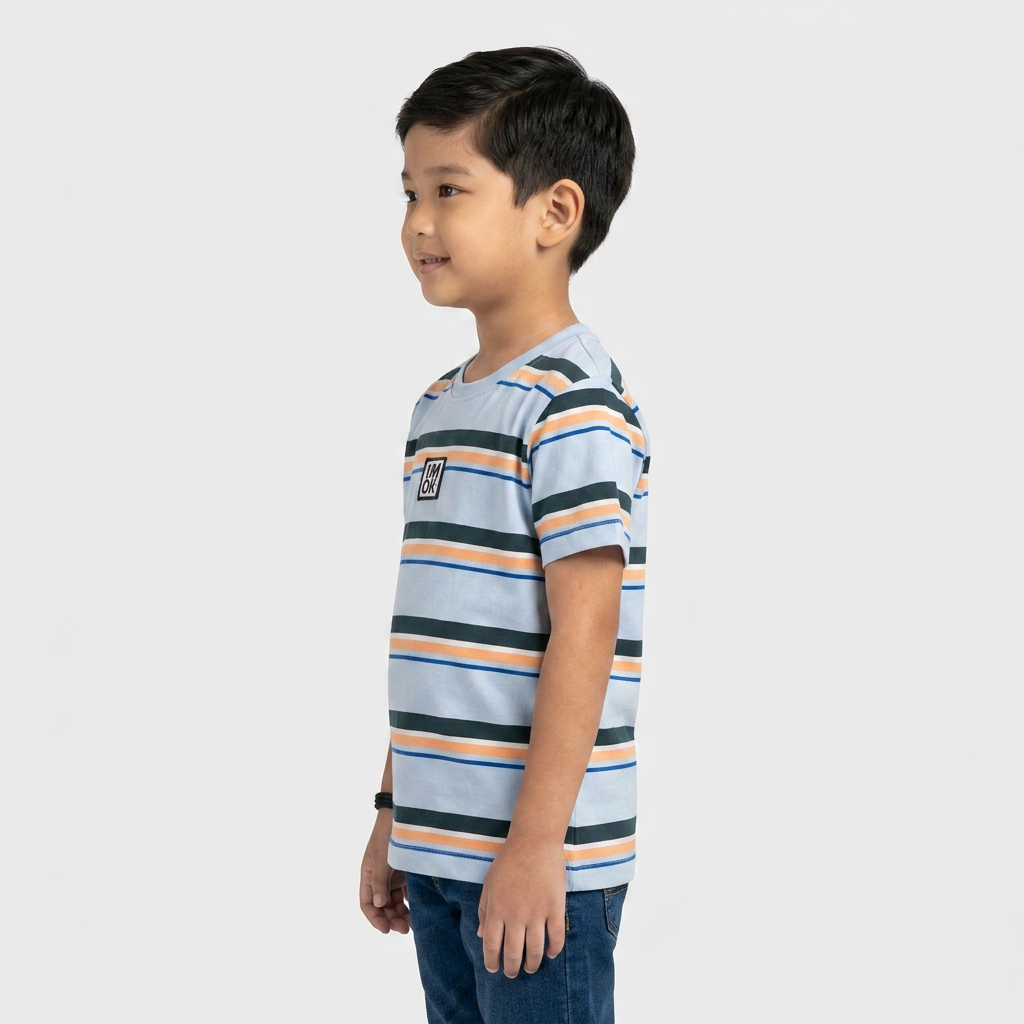 Boys Cotton Crew Neck Graphitee