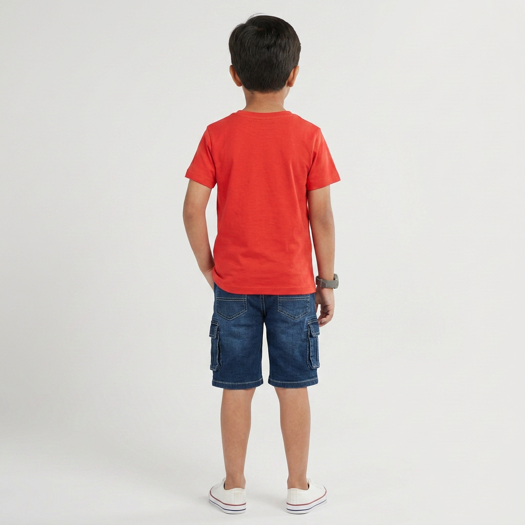 Boys Cotton Crew Neck Graphitee