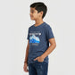 Boys Cotton Crew Neck Graphitee