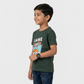 Boys Cotton Crew Neck Graphitee
