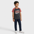 Boys Cotton Crew Neck Graphitee