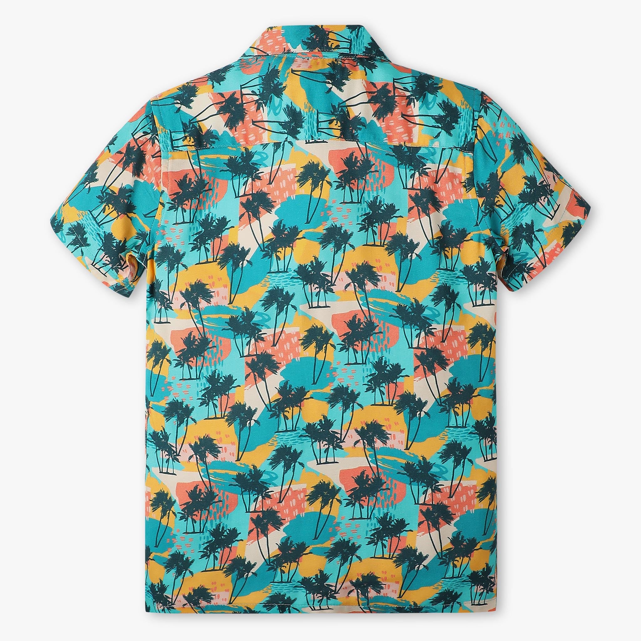 Boys Relaxed Fit Printed Half Sleeve Retreat Shirt