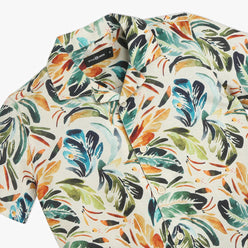 Boys Camp Collar Full Length Printed Shirt