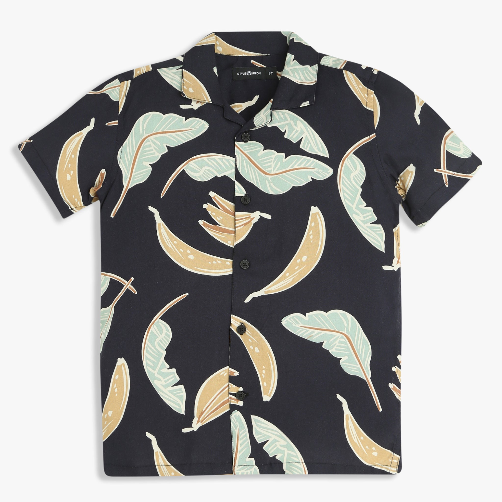 Boys Printed Cuban Half Sleeve Shirt