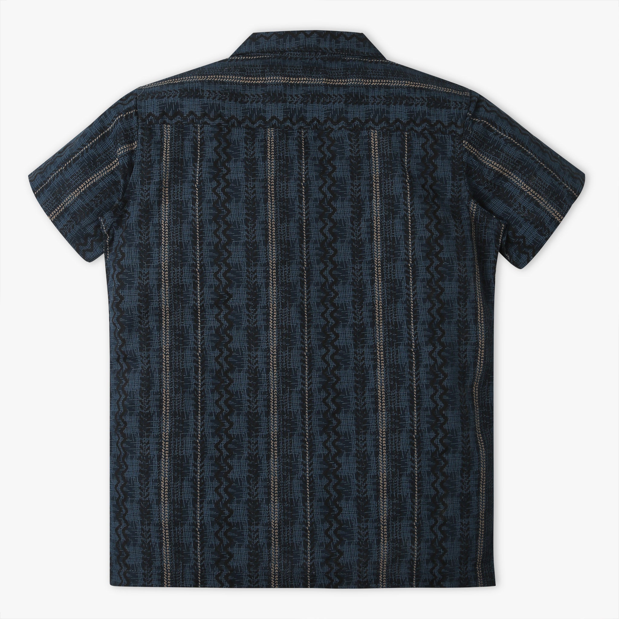 Boys Regular Fit Printed Camp Collar Shirt