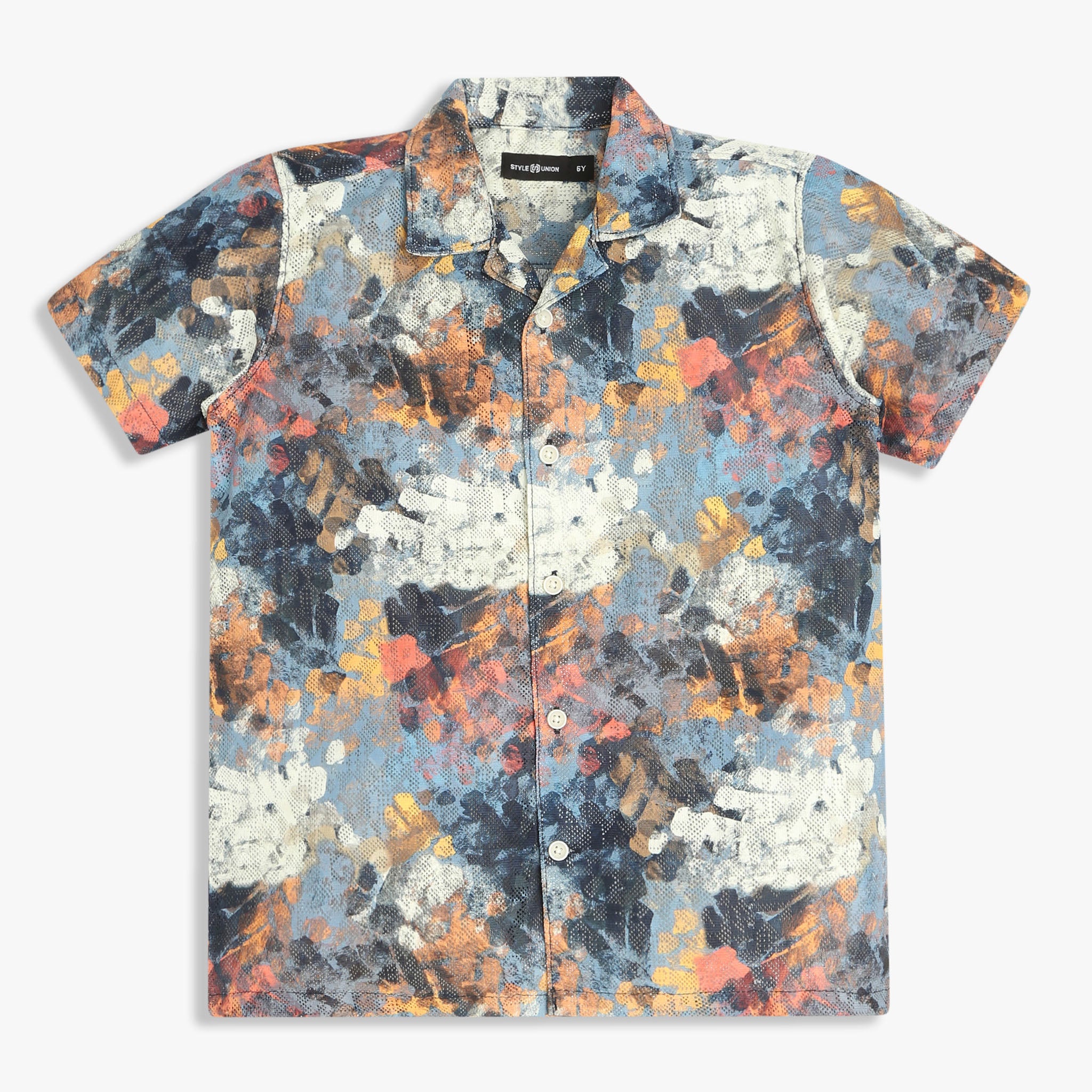 Boys Printed Cuban Half Sleeve Shirt