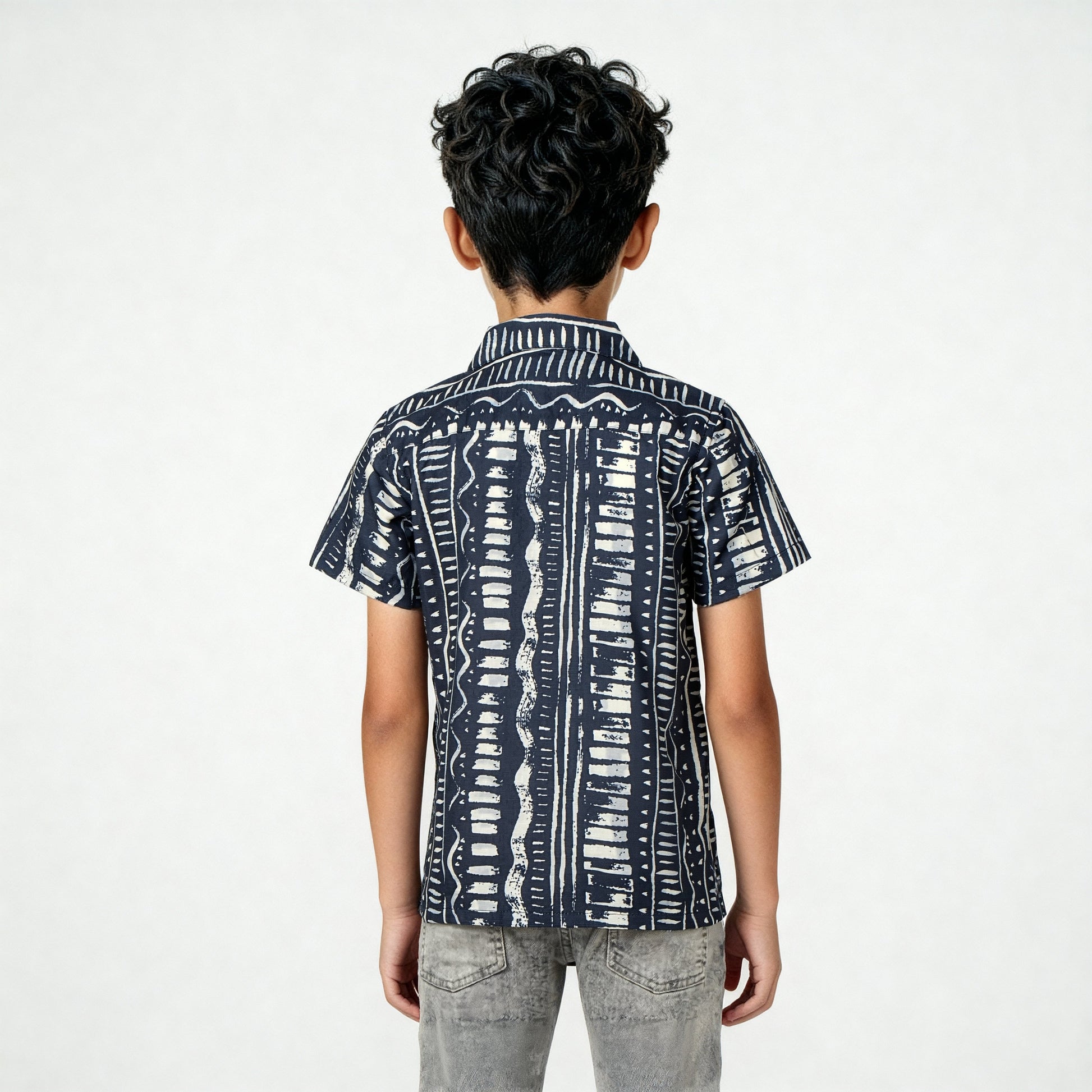 Boys Printed Cuban Shirt