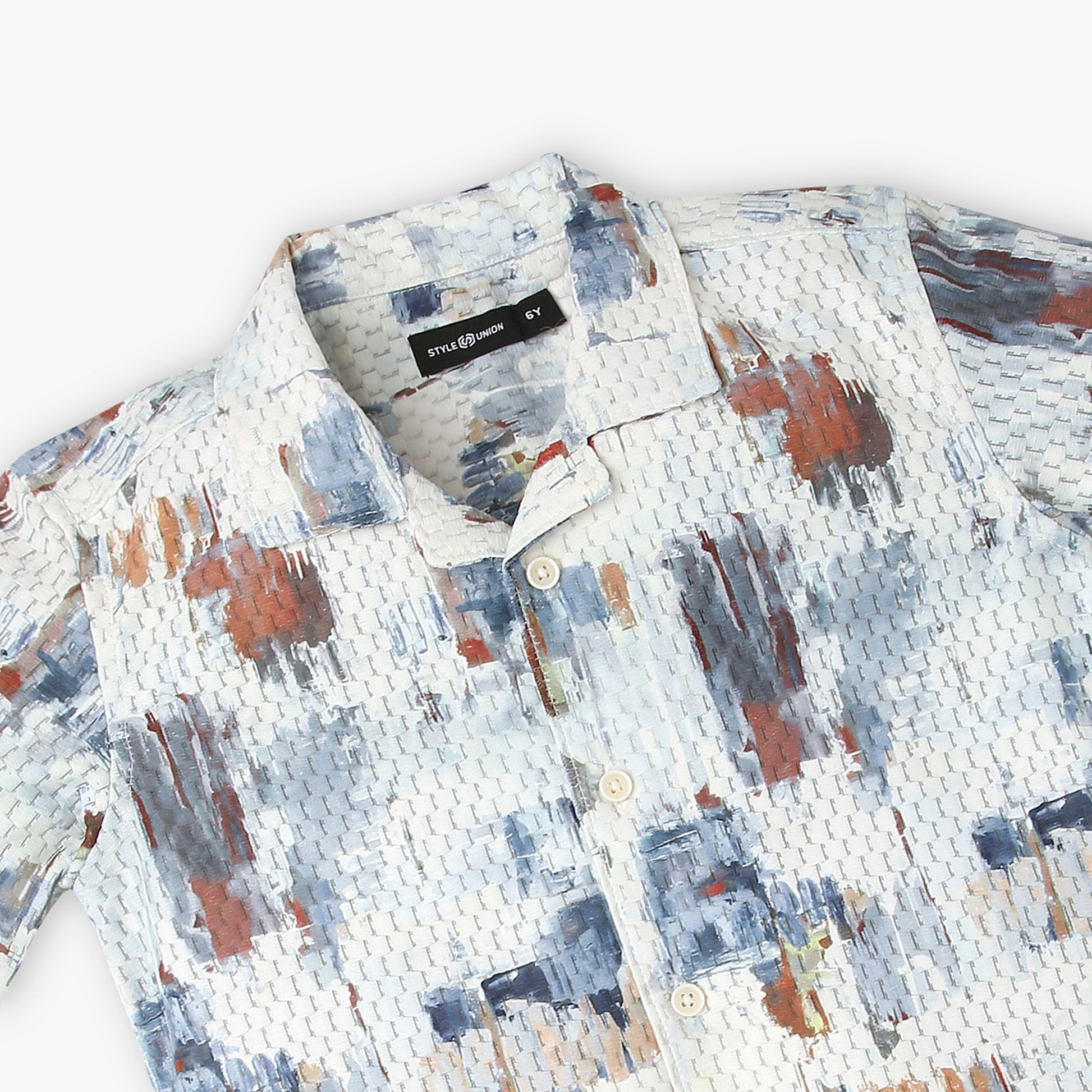 Boys Printed Cuban Shirt