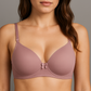 Full Coverage Padded Non Wired Nylon Spandex Tshirt Bra