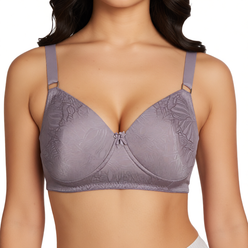 Full Coverage Plain Underwire Lace Bra