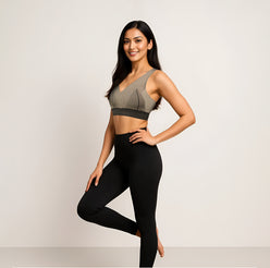 Seamless Beginner Cami With Plunge Neck Line Bra