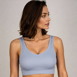 Full Coverage Seamless V-Neck Tank Bra