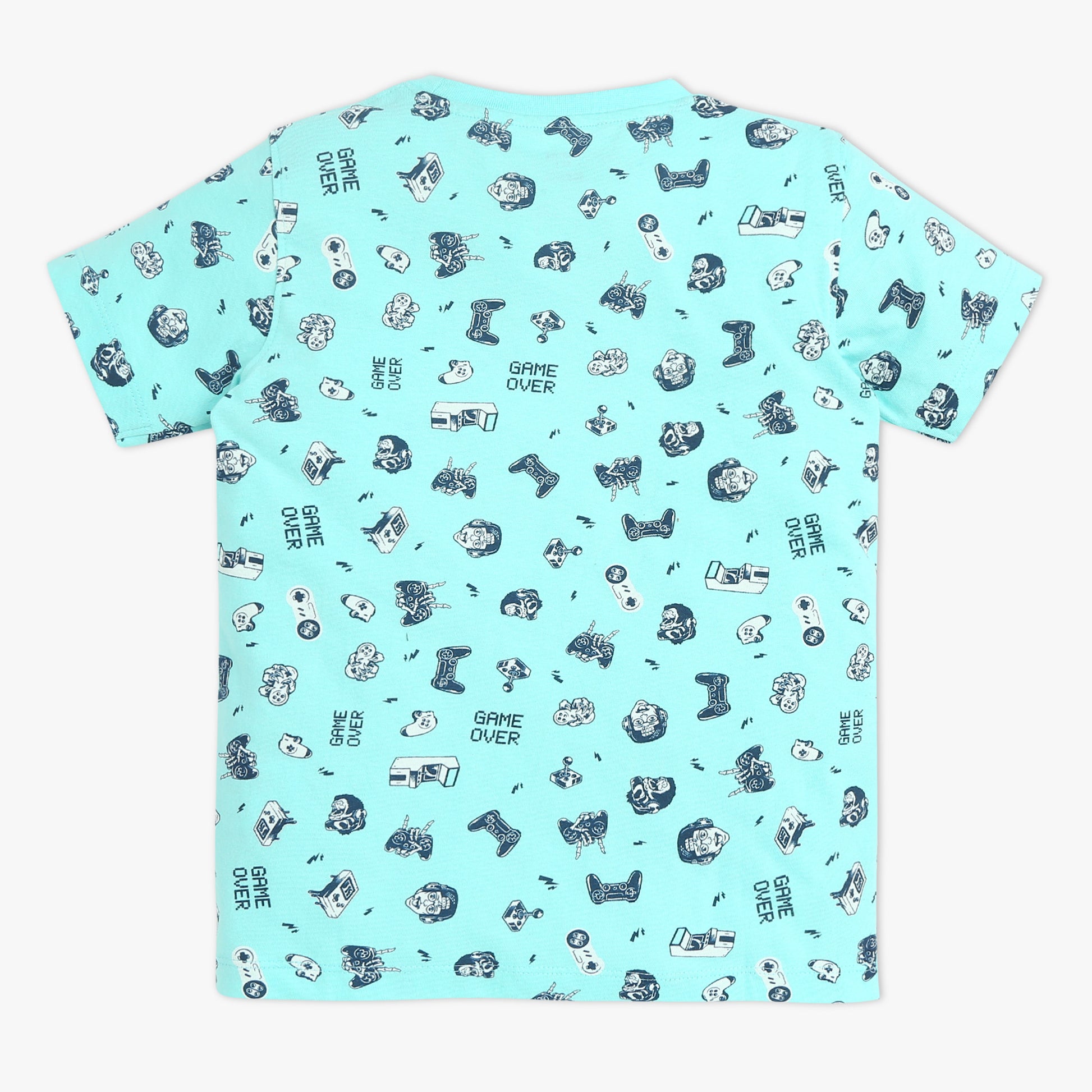 Boys Crew Neck Full Length Sleeve All Over Printed Sleepwear Set