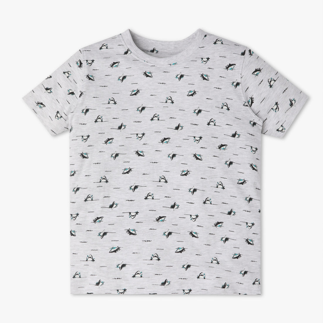 Boys Crew Neck Full Length Sleeve All Over Printed Sleepwear Set