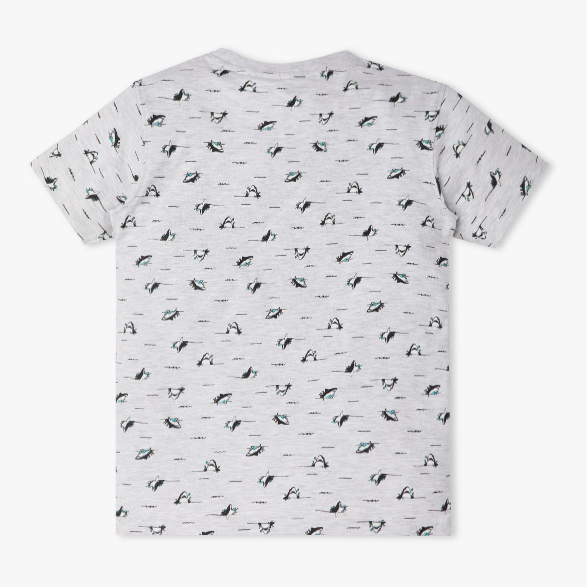 Boys Crew Neck Full Length Sleeve All Over Printed Sleepwear Set