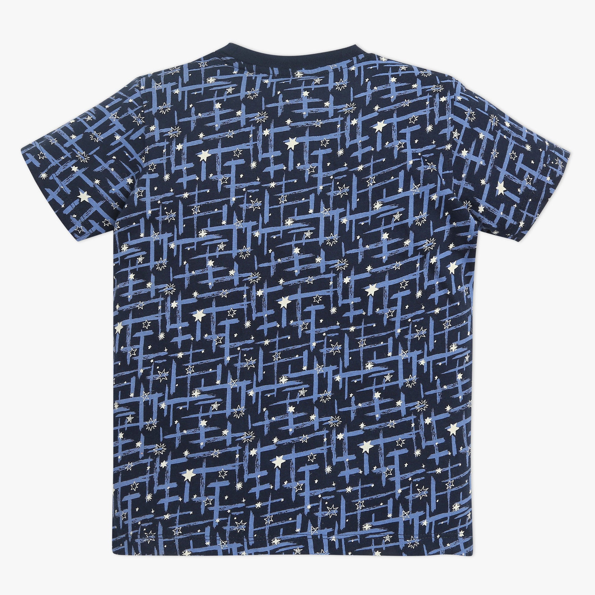 Boys Crew Neck Full Length Sleeve All Over Printed Sleepwear Set