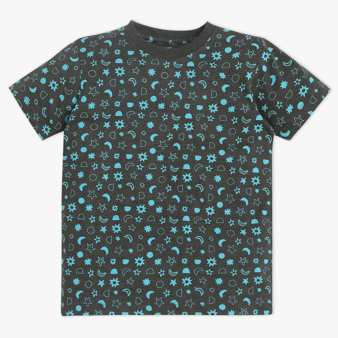 Boys Crew Neck Full Length Sleeve All Over Printed Sleepwear Set