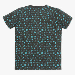 Boys Crew Neck Full Length Sleeve All Over Printed Sleepwear Set