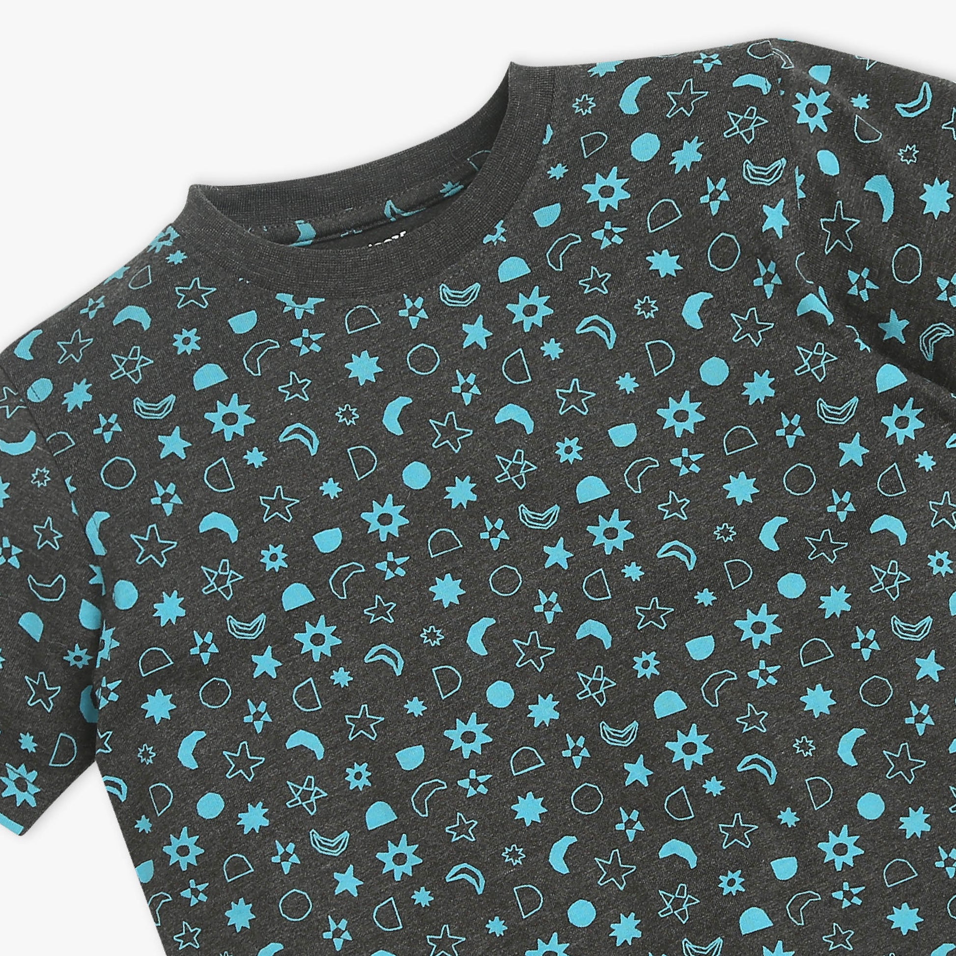 Boys Crew Neck Full Length Sleeve All Over Printed Sleepwear Set