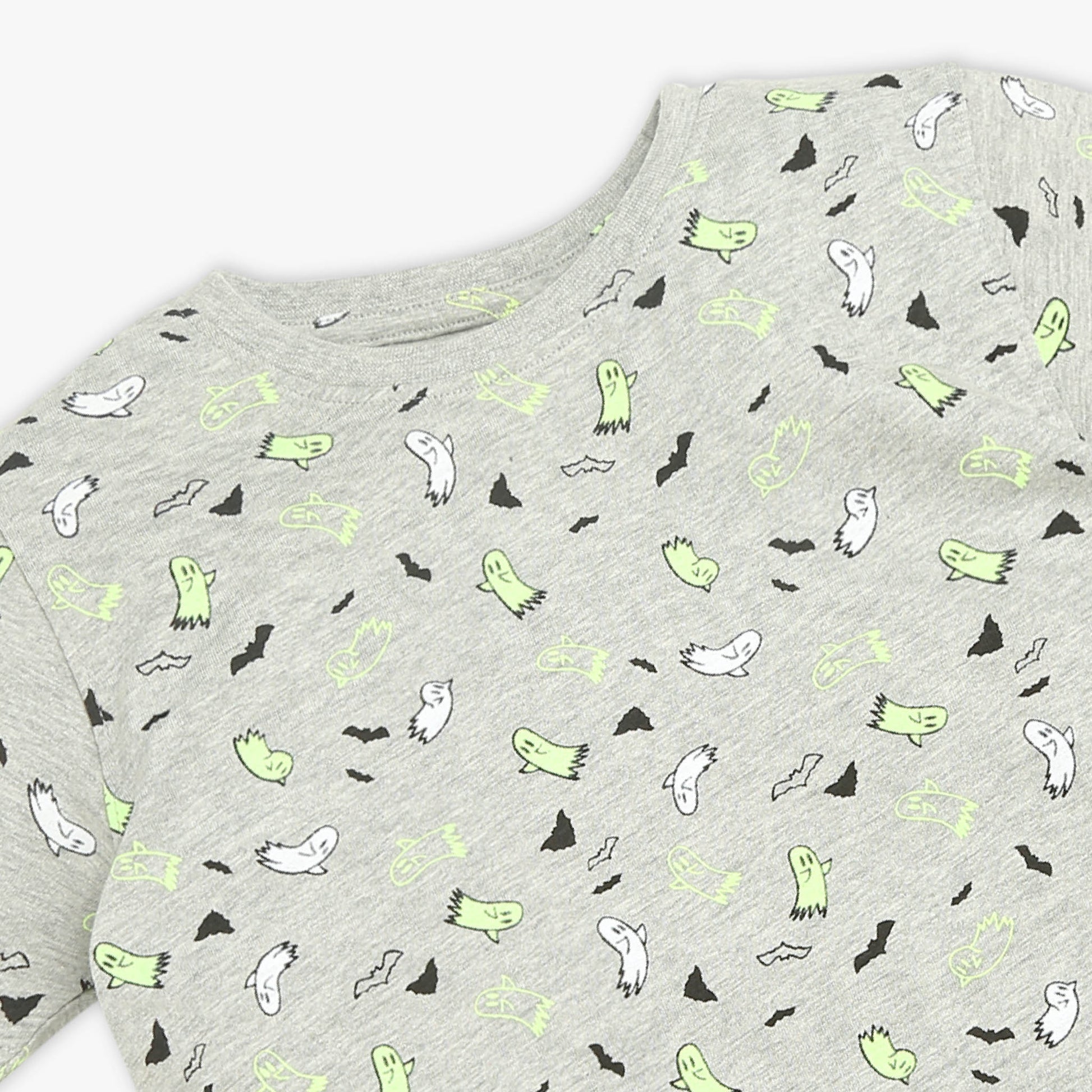 Boys Crew Neck Full Length Sleeve All Over Printed Sleepwear Set