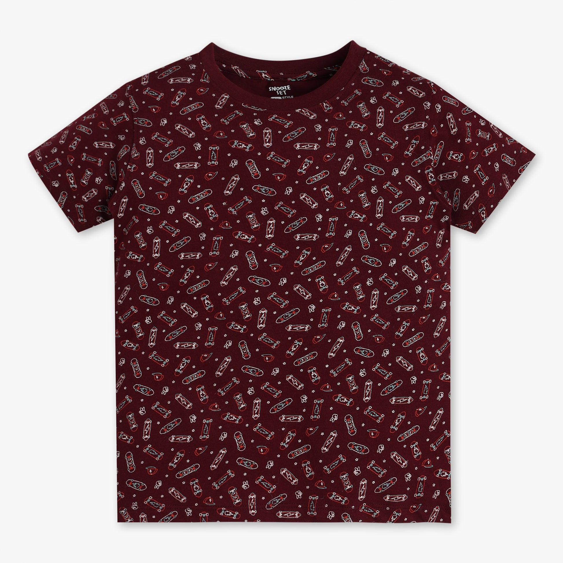 Boys All Over Print Sleepwear T-shirt with Short Set