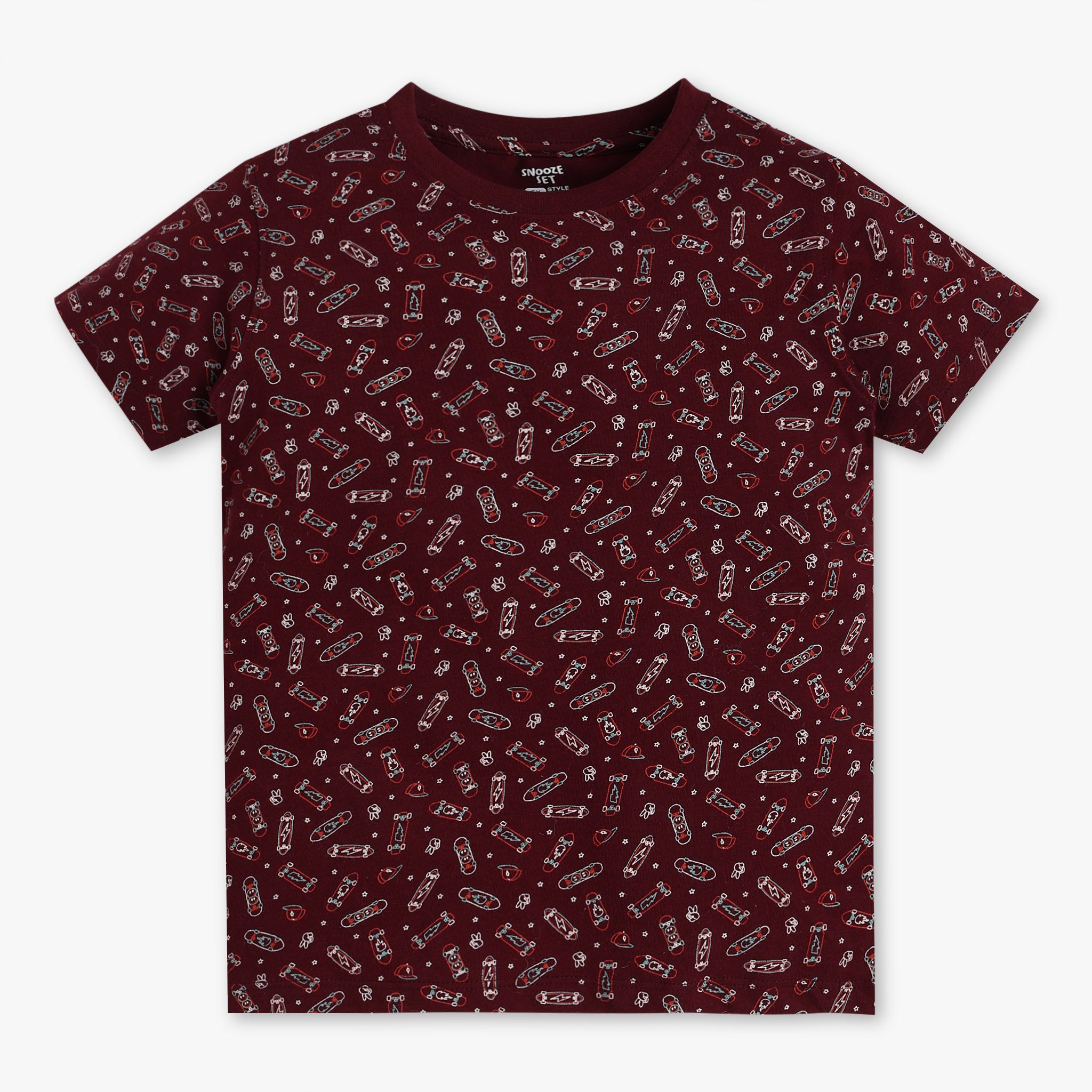 Boys All Over Print Sleepwear T-shirt with Short Set