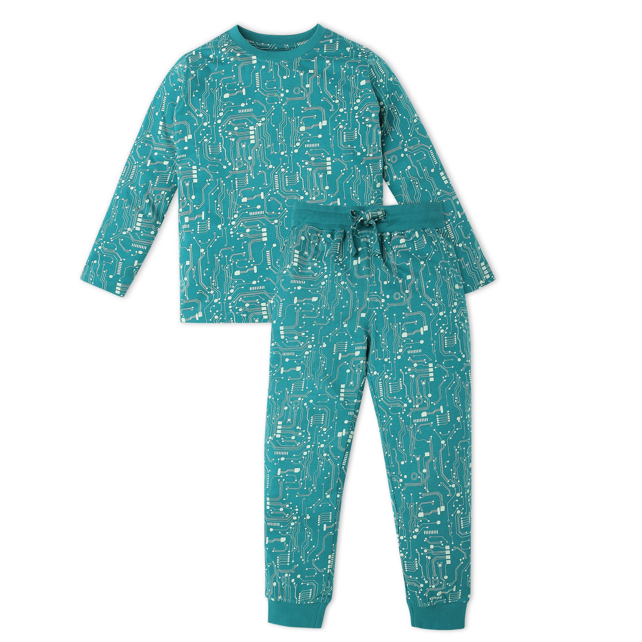 Boys Cotton T-Shirt with Trackpant Sleepwear Snooze Set
