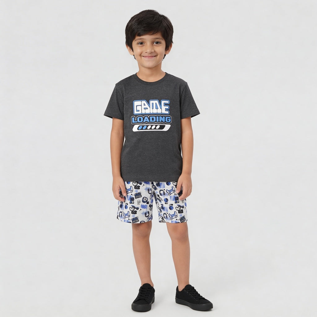 Boys Cotton T-Shirt with Shorts Sleepwear Sets