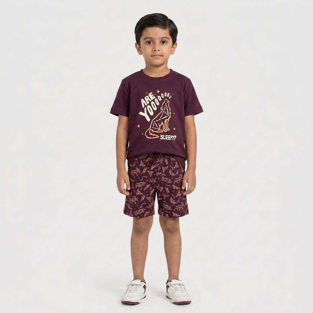 Boys Cotton Printed T-Shirt with Short Set