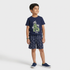 Boys Cotton Printed T-Shirt with Short Sleepwear Set