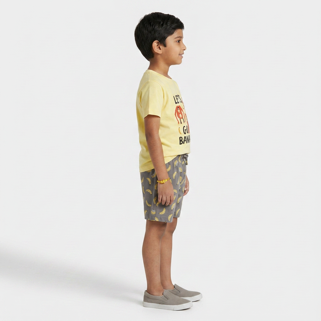 Boys Cotton Printed T-Shirt with Short Sleepwear Set