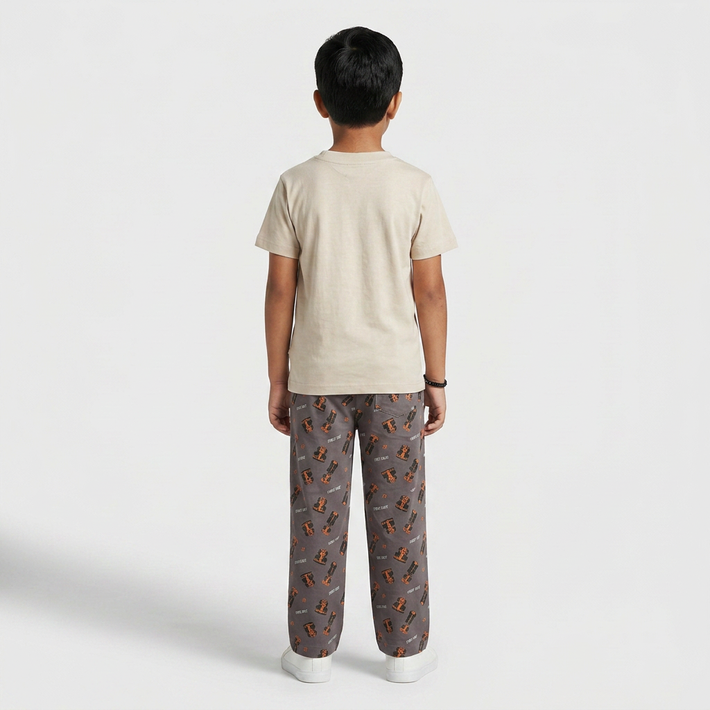 Boys Cotton Printed T-Shirt with Short Sleepwear Set