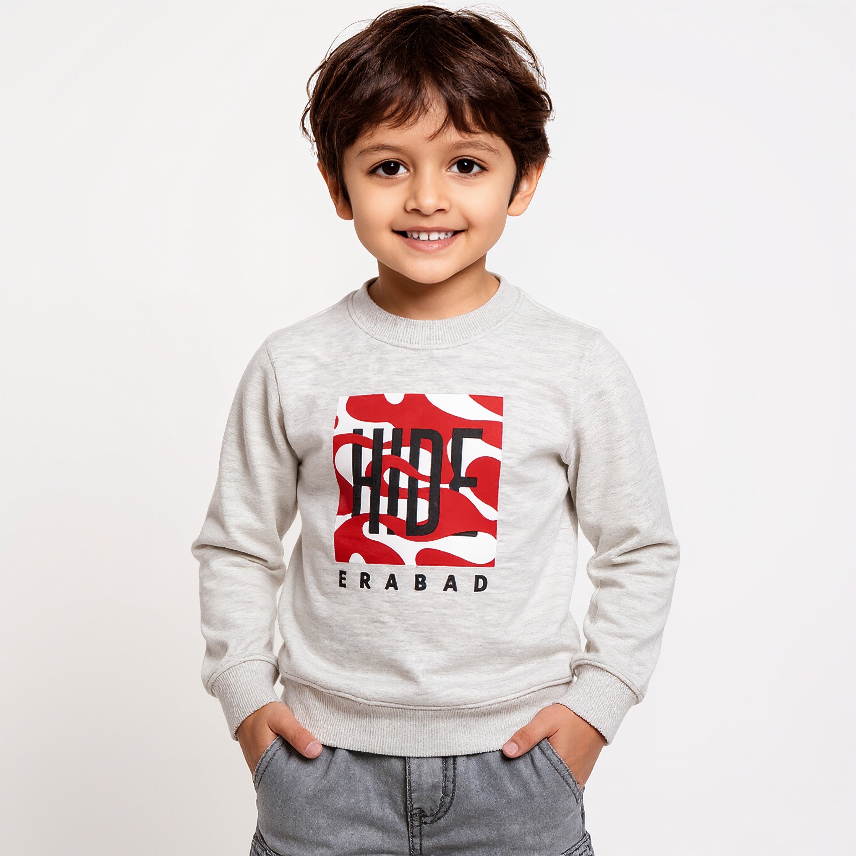 Boys Printed Slogan Sweat Tee