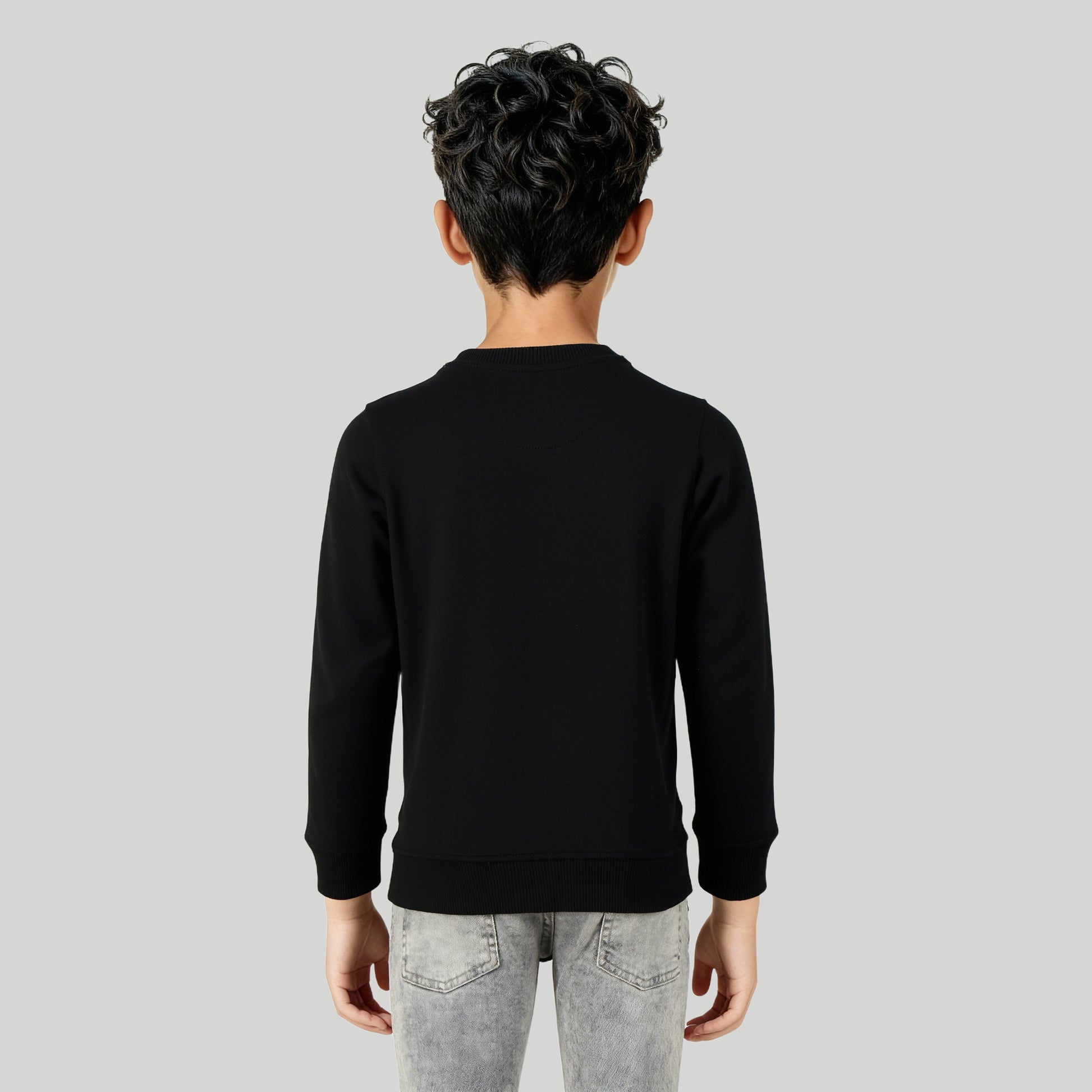 Boys Printed Crew Neck Slogan Sweat Tee