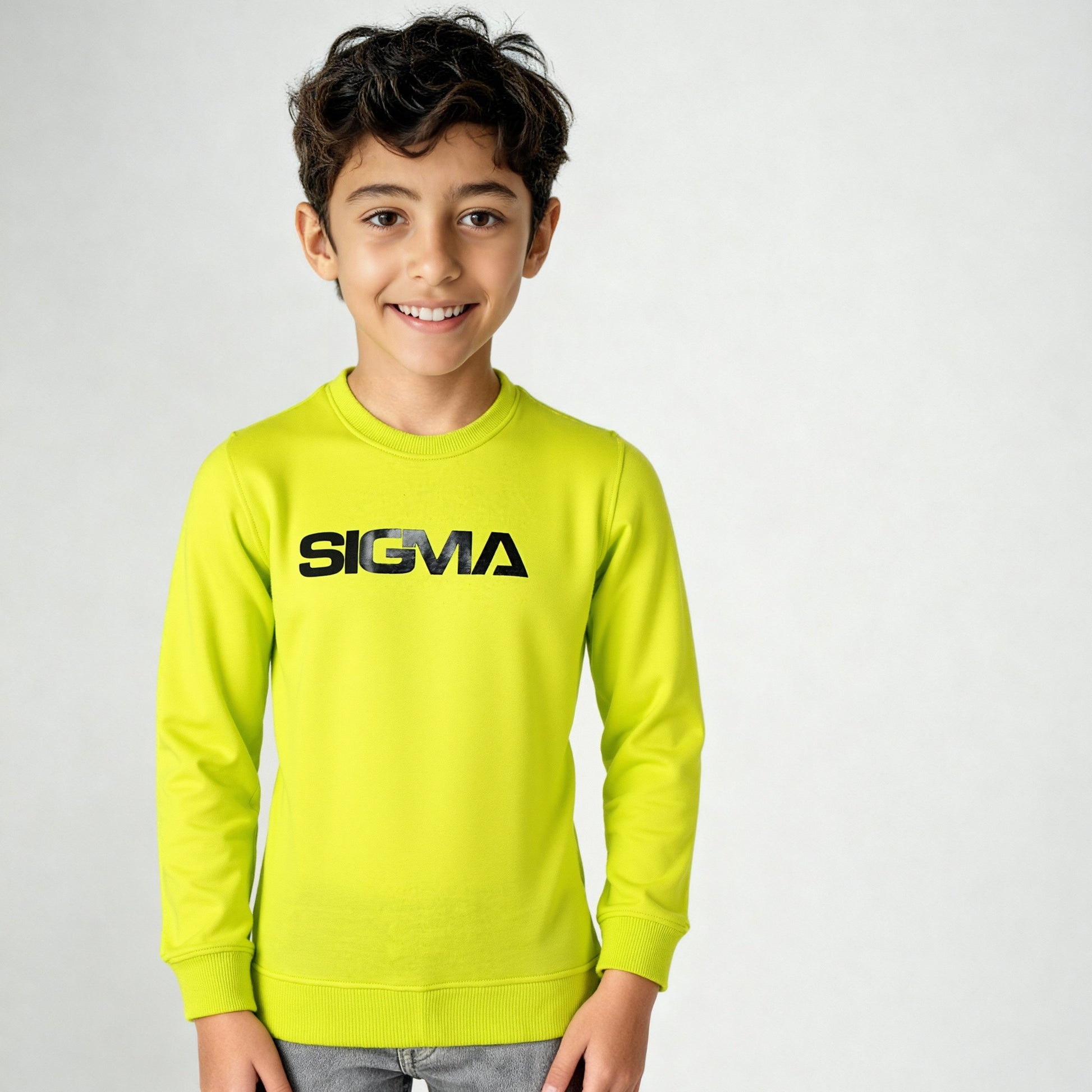 Boys Printed Crew Neck Slogan Sweat Tee