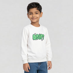 Boys Printed Slogan Sweat Tee