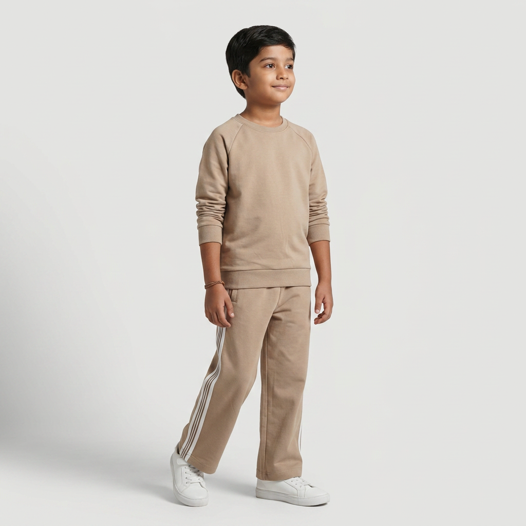 Boys Cotton Solid Sweat Tee