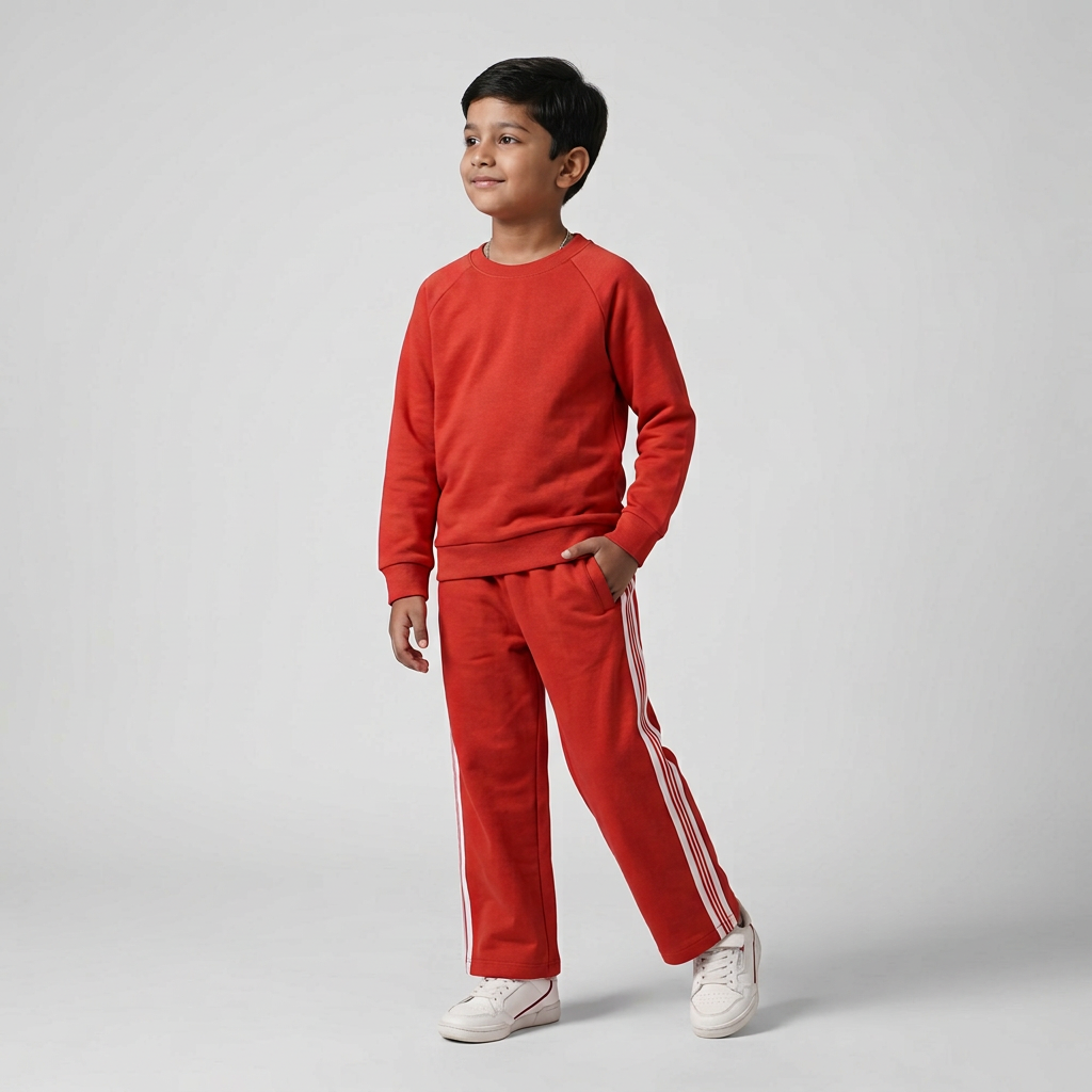 Boys Cotton Solid Sweat Tee