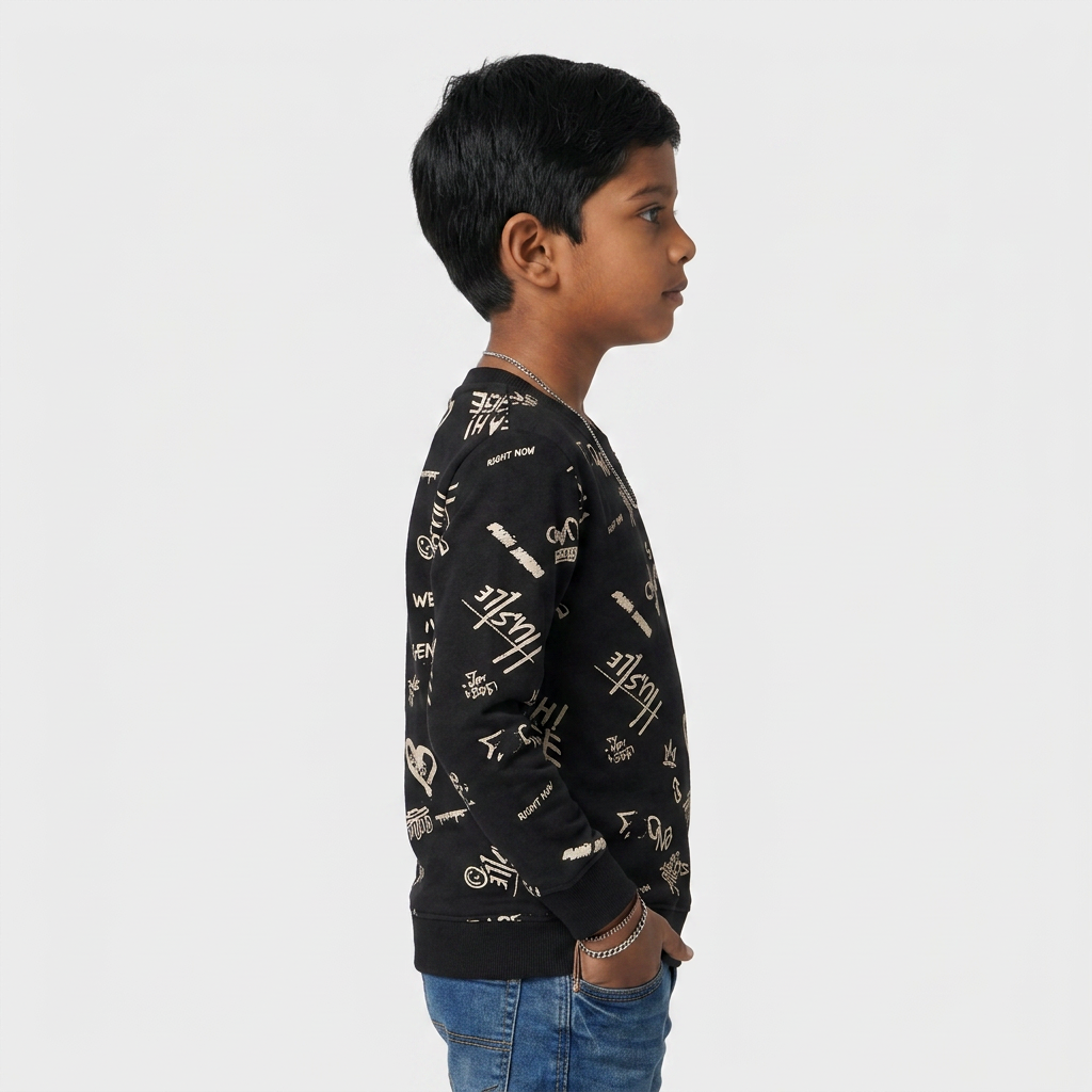 Boys Cotton Printed Sweat Tee