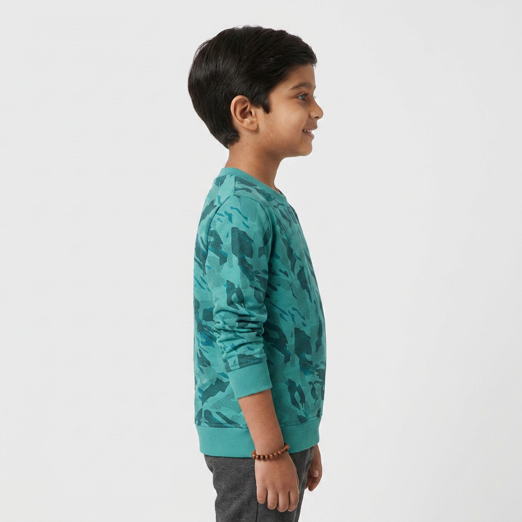 Boys Cotton Printed Sweat Tee