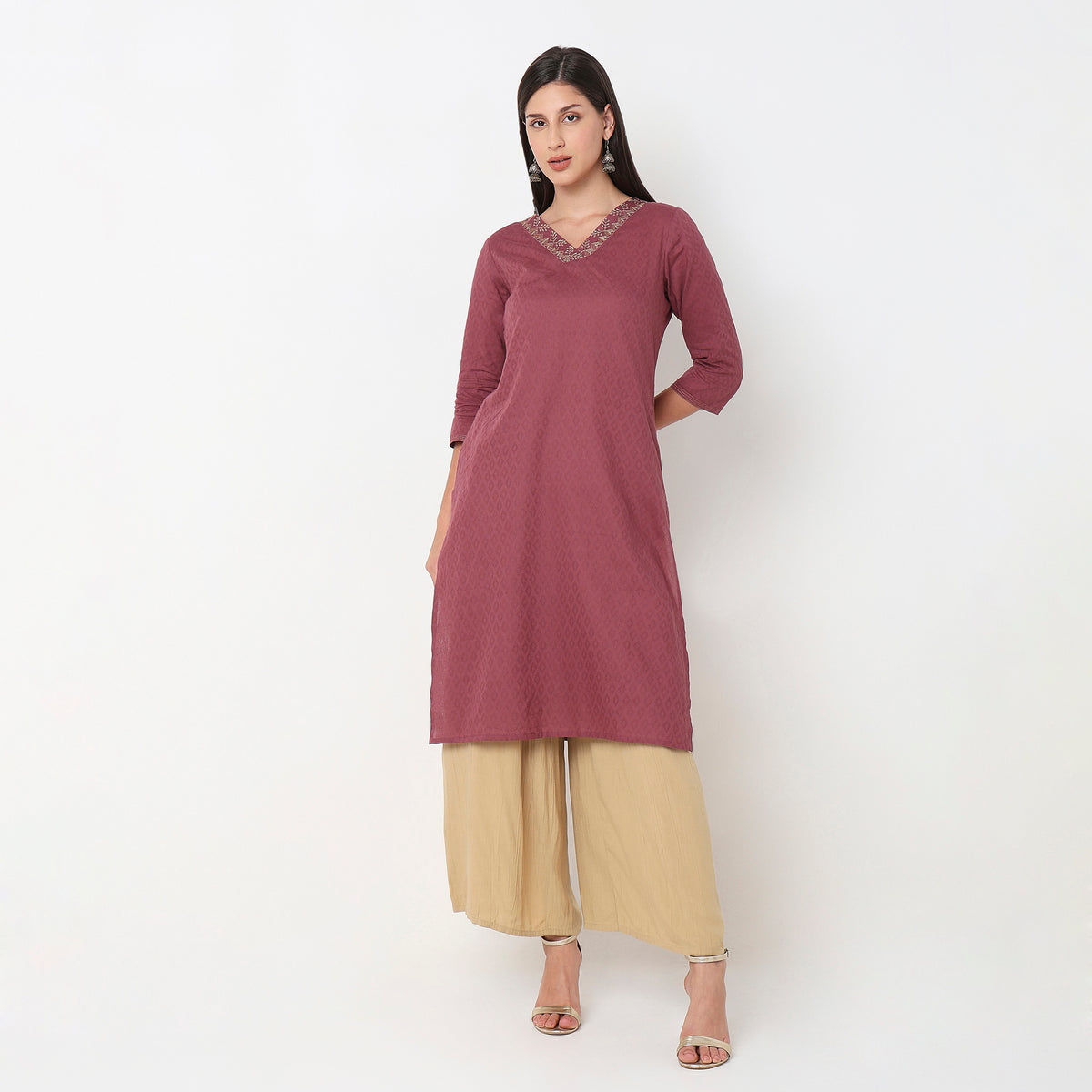 Straight Fit Solid Kurta