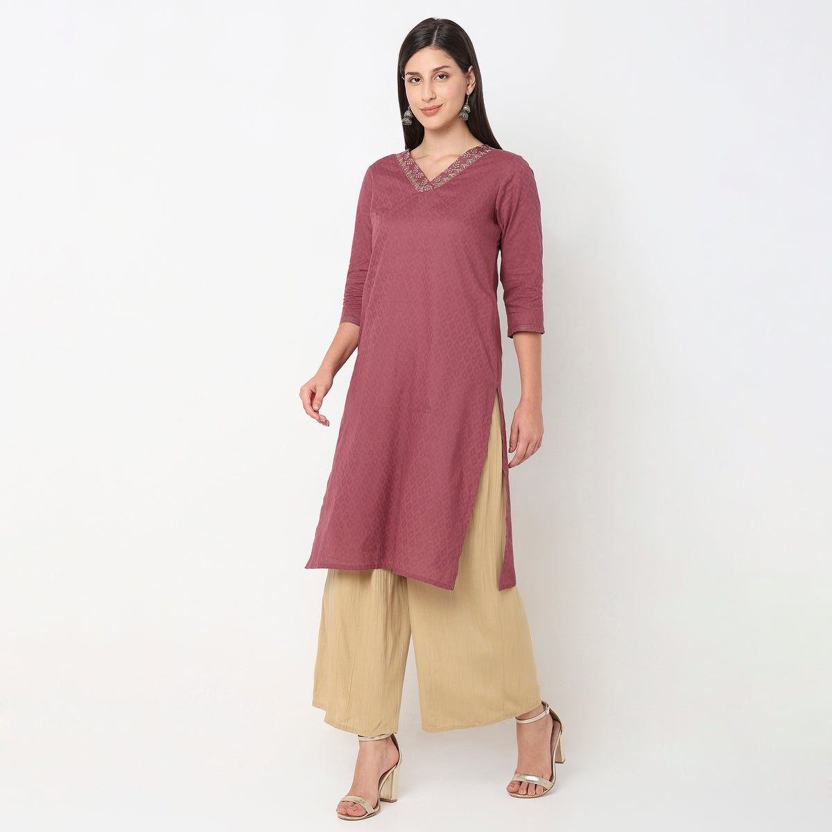 Straight Fit Solid Kurta